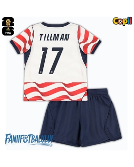 Statele Unite Malik Tillman #17 Echipament de Fotbal Replică Mondial 2026 Copii Acasa (+ Șorturi)